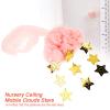 01 Practical Baby Cloud Pendant Hanging Decorations, Crib Clouds and Stars, Mobile for Boys Living Room(Pink (Gold Star)) view 3