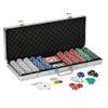 Fat Cat 500Ct Texas Hold'em Dice Poker Chip Set and Fat Cat Four Deck Card Shoe view 2