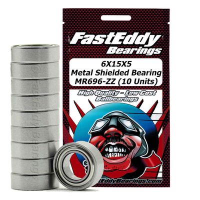 6X15X5 Metal Shielded Bearing MR696-ZZ 10 Units