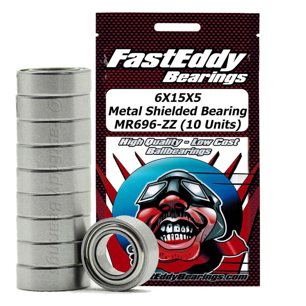 6X15X5 Metal Shielded Bearing MR696-ZZ 10 Units