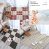 KXMYT Soft Play Mats for Children, EVA Interlocking Puzzle Foam Non-Slip Floor Mat with Edges, Thick 1 cm Cotton Linen Plaid Surface, for Bedroom/Study/Bay Window/Dormitory,Green,24 view 3