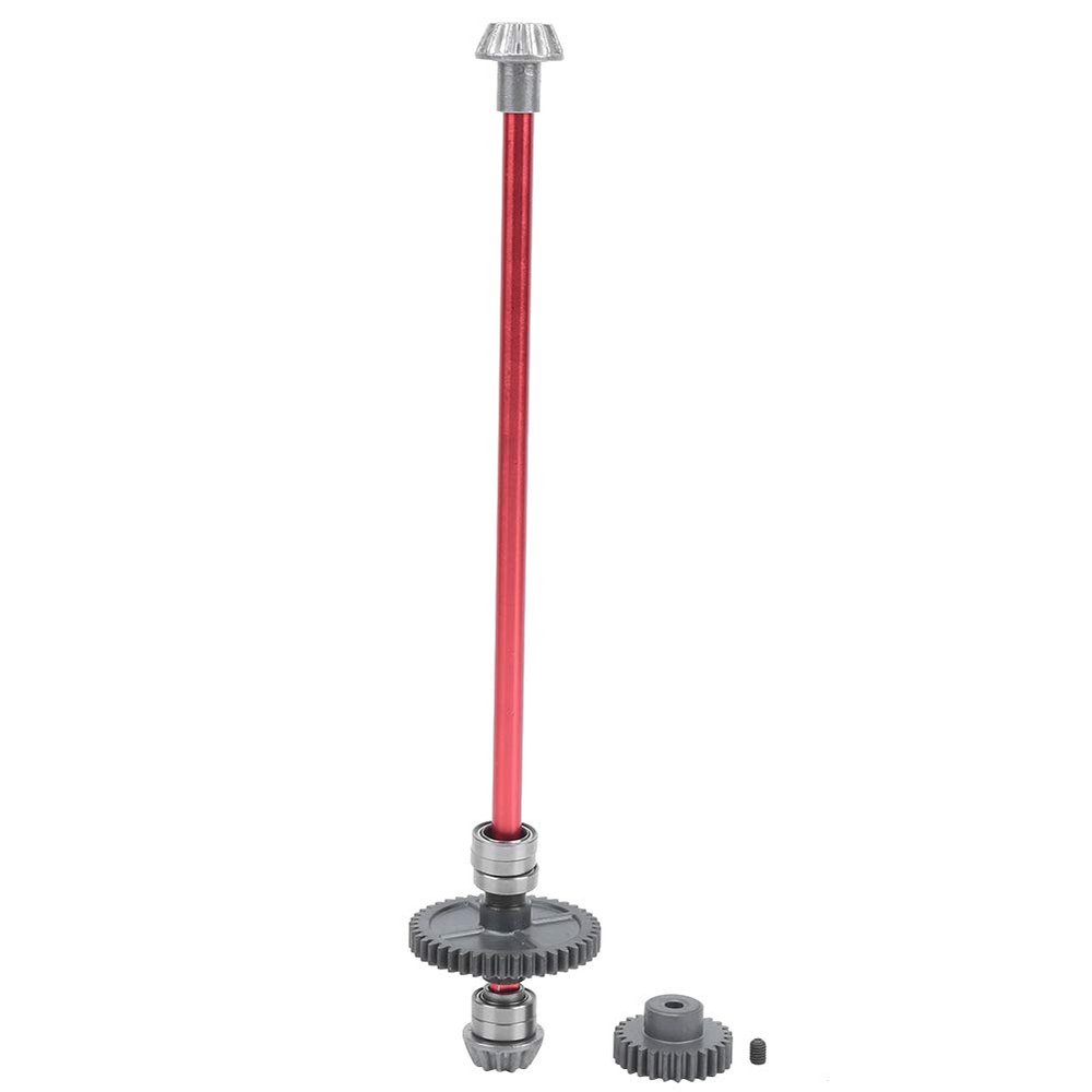 RC Car Drive Shaft - Metal Center Shaft for WLtoys 144001, 1:14 Scale RC Car (Front & Rear Drive Shaft Set) - Includes RC Motor Gear