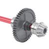 RC Car Drive Shaft - Metal Center Shaft for WLtoys 144001, 1:14 Scale RC Car (Front & Rear Drive Shaft Set) - Includes RC Motor Gear view 2