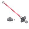 RC Car Drive Shaft - Metal Center Shaft for WLtoys 144001, 1:14 Scale RC Car (Front & Rear Drive Shaft Set) - Includes RC Motor Gear view 3