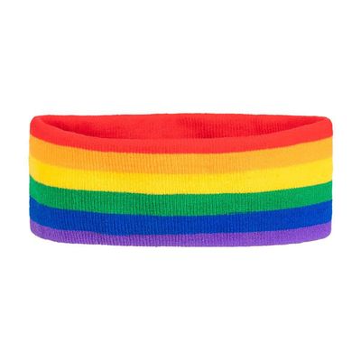 Boland 10203988 Stirnband Regenbogen Rainbow Headband, Multicoloured, standard size