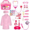 Liberry Doctor Kit for Toddlers 3 4 5 Years Old, Kids Doctor Play Set for Girls Boys Toy, Pretend Play Medical Kit with Stethoscope & Costume for Christmas Birthday Gift Pink view 1