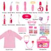 Liberry Doctor Kit for Toddlers 3 4 5 Years Old, Kids Doctor Play Set for Girls Boys Toy, Pretend Play Medical Kit with Stethoscope & Costume for Christmas Birthday Gift Pink view 4