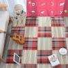 KXMYT Soft Play Mats for Children, EVA Interlocking Puzzle Foam Non-Slip Floor Mat with Edges, Thick 1 cm Cotton Linen Plaid Surface, for Bedroom/Study/Bay Window/Dormitory,Beige,24 view 2