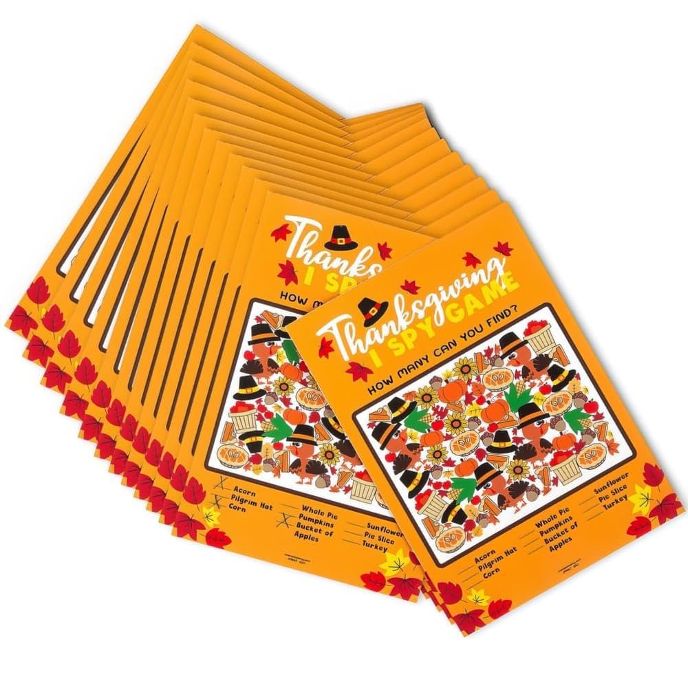 Fun Express Thanksgiving I SPY Game - Toys - 24 Pieces