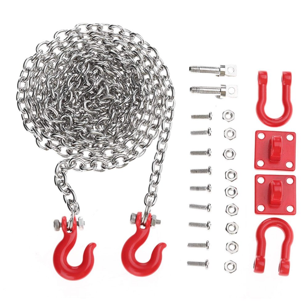 Crisis 1/10 Scale RC Tow Hook, RC Tow Chain Tow Chain, Trailer Chain Parts for RC Cars Crawler Car