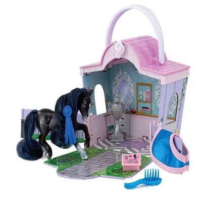 Breyer Horses Mane Beauty Li'l Beauties Playset | Shimmer's Beauty Salon | Model #7431, Purple