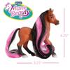 Breyer Horses Mane Beauty Li'l Beauties | Blaze | Brushable Black and Pink Mane and Tail | 4.25" L x 3.25" H |Model #7412, Brown view 2