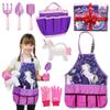 Cheerful Children Toys Kids Gardening Set  Gardening Tools for Kids with Watering Can, Shovels, Rake, Gloves & Apron  Planting Outdoor Activity for Ages 3-7, Unicorn Themed Gardening Set for Girls view 1
