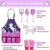 Cheerful Children Toys Kids Gardening Set  Gardening Tools for Kids with Watering Can, Shovels, Rake, Gloves & Apron  Planting Outdoor Activity for Ages 3-7, Unicorn Themed Gardening Set for Girls view 2
