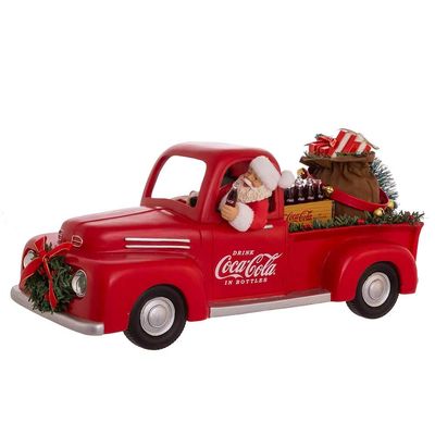 14-Inch Coca-Cola Santa in Pickup Truck