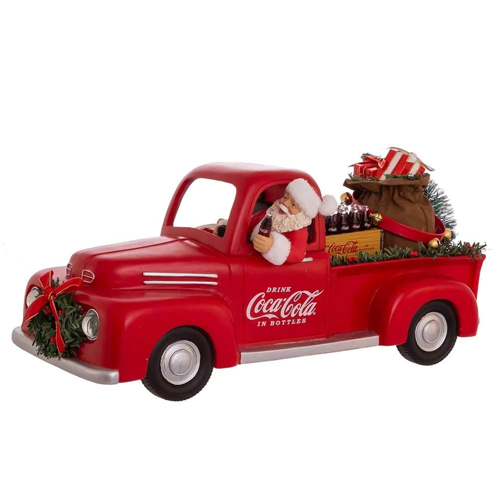14-Inch Coca-Cola Santa in Pickup Truck