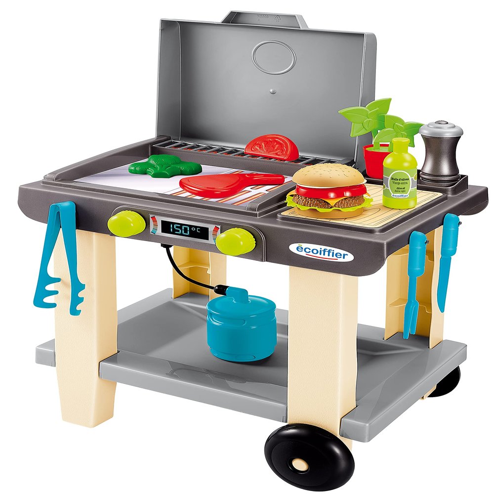 Ecoiffier Toys 4669 La Plancha + 12 Accessories Included Imitation Garden Game Suitable for Ages 18 Months and Above Made in France