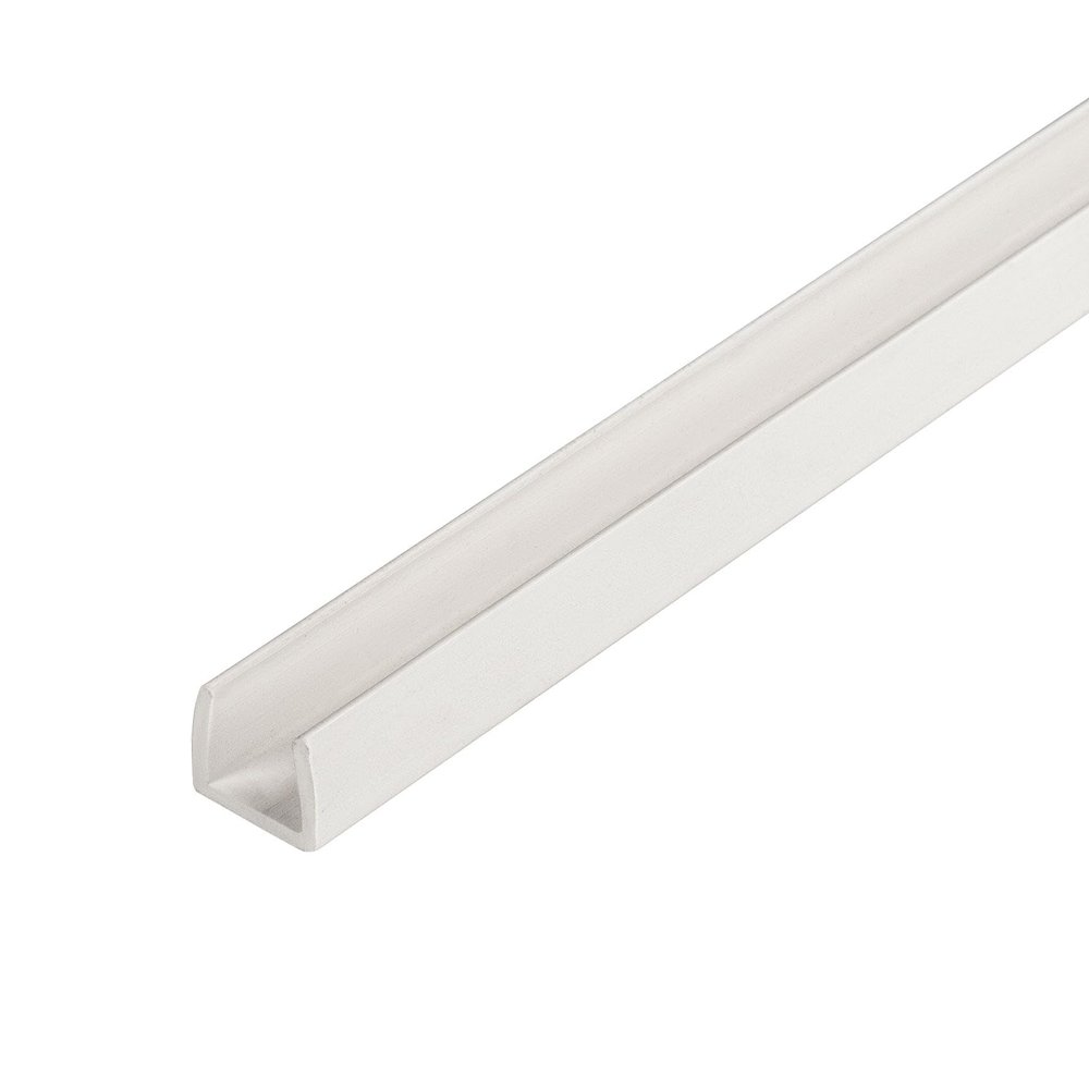 Outwater Plastics White 3/8'' Flat Bottom Rigid PVC Plastic U-Channel/C-Channel 72 Inch Lengths (Pack of 10 Pieces, 60 feet Total)