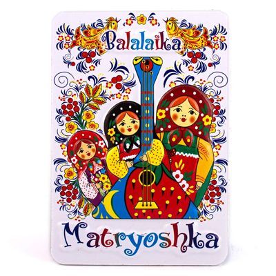 Magnets for Fridge Nesting Doll with Balalaika Refrigerator Magnet 2.7x4-inch Nesting Doll Magnets