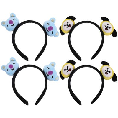 Beaupretty 4pcs Cartoon Animal Headbands Cute Hair for Parties Lightweight and Comfortable Festival Accessories Adorable Dog Designs for Women