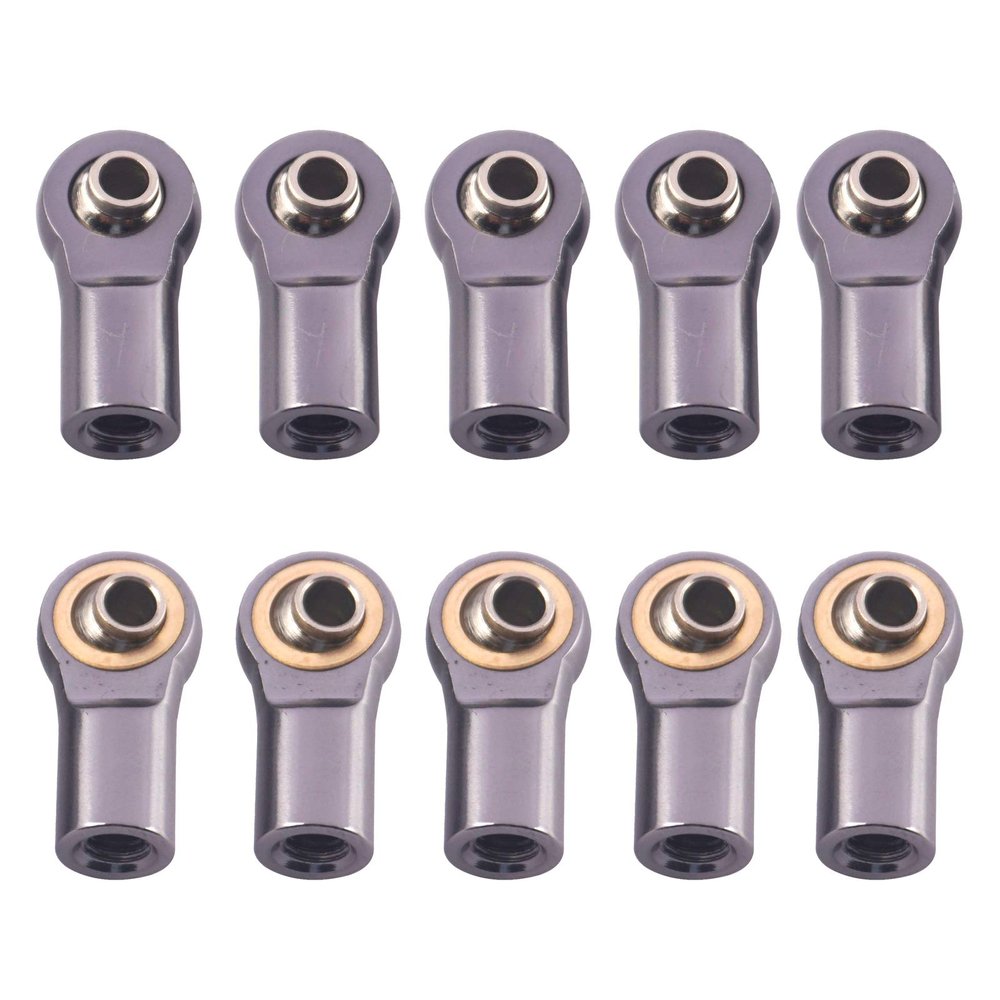 10Pack Vgoohobby Metal M4 Ball Joint Link Ball Head Tie Rod End Compatible with Axial SCX10-II 90046 90047 D90 Traxxas TRX-4 RC Buggy Crawler Car