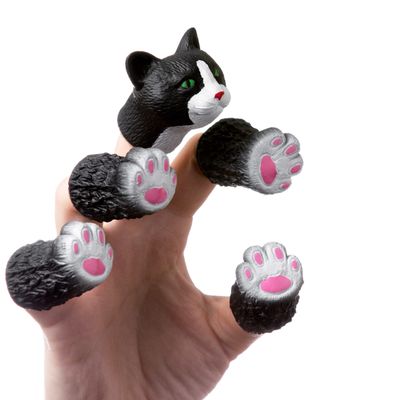 AQKILO Cat Finger Puppet Set, Animals Puppet Show Theater Props, Novelty Toys Weird Stuff Gifts