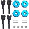 4Pack Vgoohobby RC Wheel Axle Shaft Locknuts with 7mm to 12mm Wheel Hex Hub Convert Adapter Compatible with Wltoys A959 A969 A979 K929 RC Car 1/18 Scale RC Car view 1