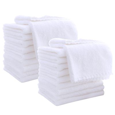 20 Pack Large Burp Cloths for Baby - 20" by 10" Ultra Absorbent Burping Cloth, Hand Washcloths, Newborn Towel - Milk Spit Up Rags - Burpy Cloths for Unisex, Boy, Girl - Burp Cloths Set(White)