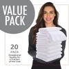 20 Pack Large Burp Cloths for Baby - 20" by 10" Ultra Absorbent Burping Cloth, Hand Washcloths, Newborn Towel - Milk Spit Up Rags - Burpy Cloths for Unisex, Boy, Girl - Burp Cloths Set(White) view 2