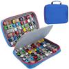 KISLANE Car Storage Case Organizer for 48 Vehicles  Portable 1:64 Scale Die-Cast Collection Carrying Case with Elastic Slots, Travel Storage Bag for Collectors, Blue view 1