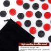 24 Pieces Wooden Checkers Pieces 1.06 Inch Checkers Board Game Pieces Stackable Ridge in Drawstring Storage Pouch, Red and Black view 3
