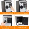 Lyght Mini ATM Savings Bank for Real Money, Electronic Voice Piggy Banks, Fingerprint Password, Kids Safe Box, Cool Stuff Gift for Boys and Girls Silver/Black view 2