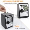 Lyght Mini ATM Savings Bank for Real Money, Electronic Voice Piggy Banks, Fingerprint Password, Kids Safe Box, Cool Stuff Gift for Boys and Girls Silver/Black view 4