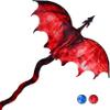 JEKOSEN Fiery Dragon 54" Huge Kite for Kids and Adults Easy to Fly Single Line String with 160" Tail for Beach Trip Park Family Outdoor Games and Activities view 1