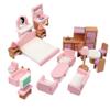 22 Pieces Wooden Mini Furniture Accessories 1:12 Scale Mini Wooden Furnishings for Mini Living Room,Kitchen,Dining Room,Bedroom,Bathroom view 1