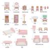 22 Pieces Wooden Mini Furniture Accessories 1:12 Scale Mini Wooden Furnishings for Mini Living Room,Kitchen,Dining Room,Bedroom,Bathroom view 3