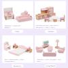 22 Pieces Wooden Mini Furniture Accessories 1:12 Scale Mini Wooden Furnishings for Mini Living Room,Kitchen,Dining Room,Bedroom,Bathroom view 4