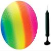 Toys+ 8.5 Inch Playground Balls Red, Blue, Green, Yellow and Rainbow! (1 Ball, Rainbow Ball + Pump) view 1