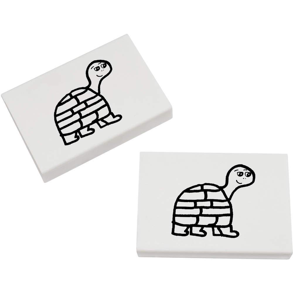 Azeeda 2 x 45mm 'Tortoise' Erasers/Rubbers (ER00025701)