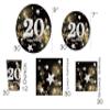 20th Birthday Party Supplies for 30 Guests  Complete Pack with 9" & 7" Plates, 12 oz Cups, Napkins, Table Cover, Banner, Cake Topper, Candle & Photo Props  Happy 20th Birthday Decorations view 4