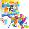 12 Mini Beach Playsets, Play Set Includes 1 Sand Bucket, 1 Shovel, 1 Rake, and 1 Scoop, Birthday Treats for Boys and Girls, Party Favors for Kids and Toddlers (12-Pack) view 2