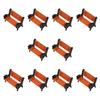 Maxmoral 10PCS Model Train Platform Park Street Seat Bench Chairs Park Bench Model for Model Train Landscape Railway view 1