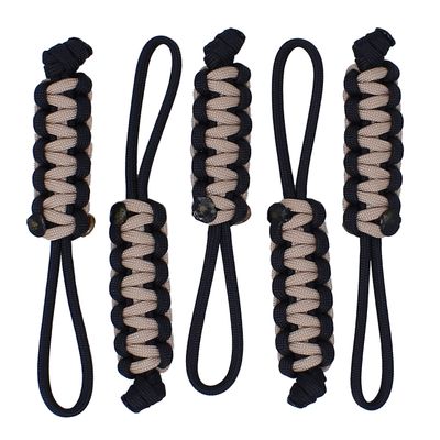 BubbasGarageTv - Large Heavy Duty Paracord Zipper Pulls (Tan)