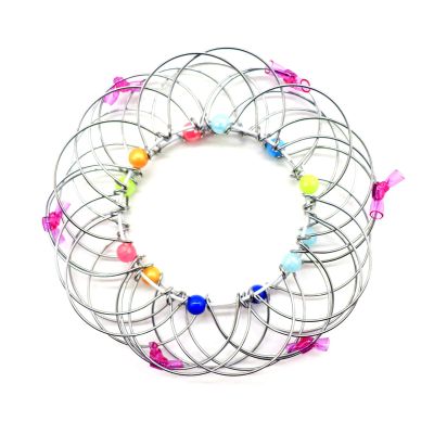 BARMI Adjustable Iron Loop Making Flower Basket Tool Kids Toys Decor Display Model,Perfect Child Intellectual Toy Gift Set Silver