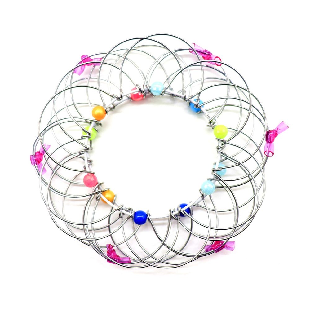BARMI Adjustable Iron Loop Making Flower Basket Tool Kids Toys Decor Display Model,Perfect Child Intellectual Toy Gift Set Silver