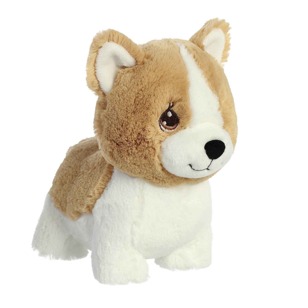 Aurora Inspirational Precious Moments Colton Corgi Stuffed Animal - Cherished Memories - Enduring Comfort - Brown 8.5 Inches