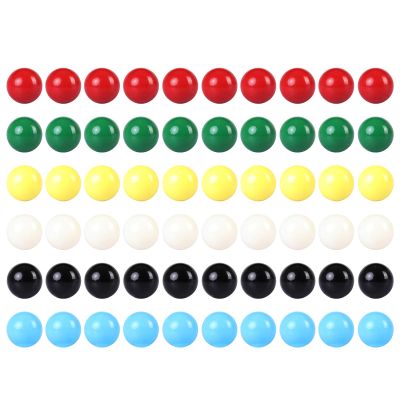 Laviesto Game Replacement Marbles Balls,60pcs 9/16inch Acrylic Balls for Chinese Checkers,Aggravation Game,Marble Run,Marble Games(6 Colors)