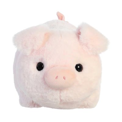 Aurora Adorable Spudsters Cutie Pig Stuffed Animal - Round Shape Makes for Comforting Cuddles - Perfect for Kids All Ages and Animal Loving Adults - Pink 10.5 Inches