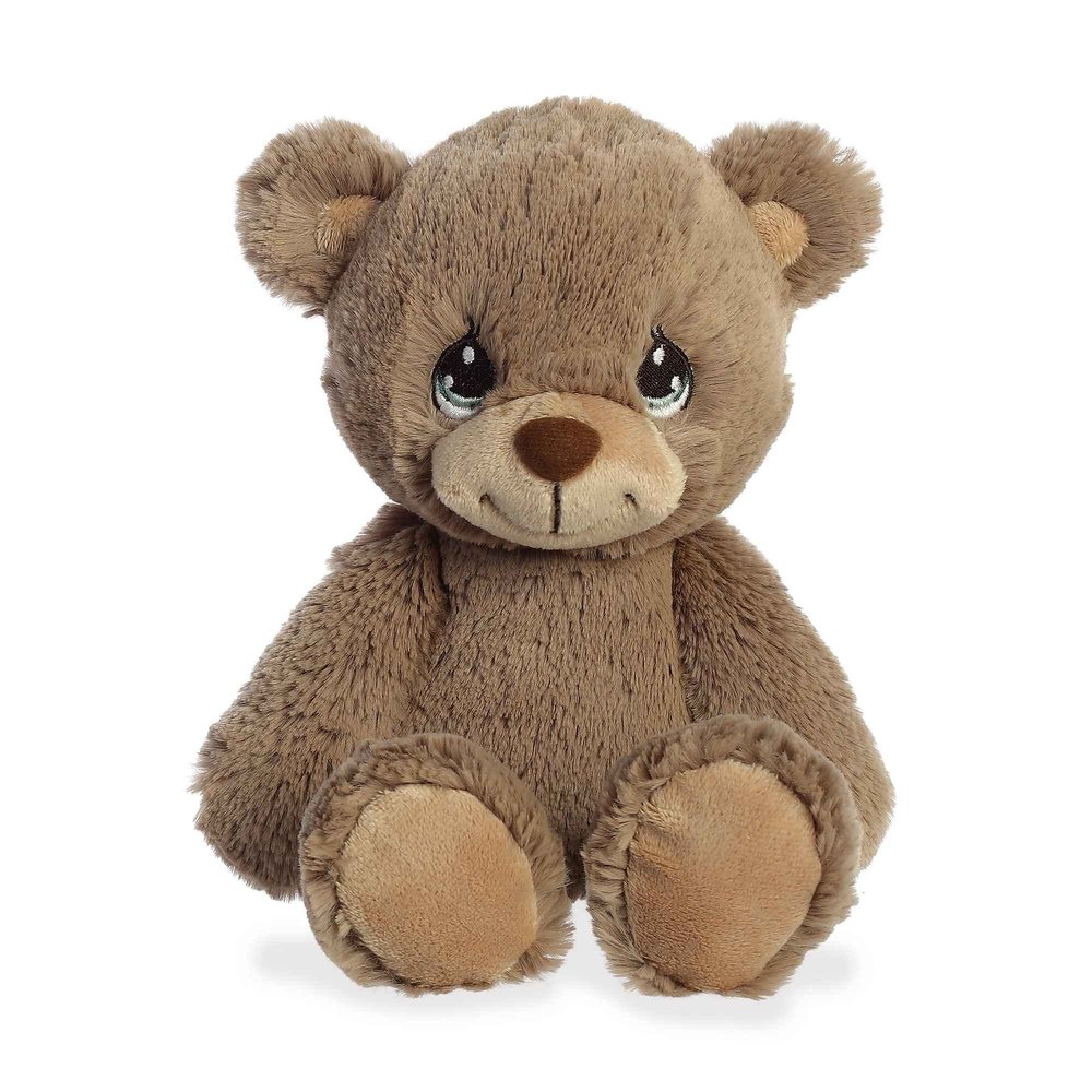 Aurora Adorable Precious Moments Barley Bear Stuffed Animal - Heartwarming Toy for Comforting Children - for Sentimental Gifts, Birthdays, and Adults - Brown 7.5 Inches