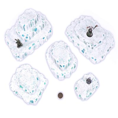 Icy Snow Hills - Handmade Terrain for Tabletop War Games and TTRPGs